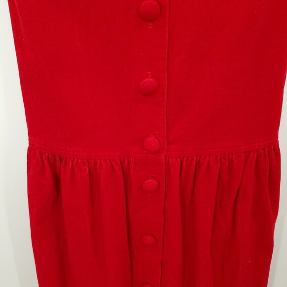 VTG 90s Bonnie & Norma 100% Cotton Corduroy Sz Medium Petite Red - Picture 6 of 12
